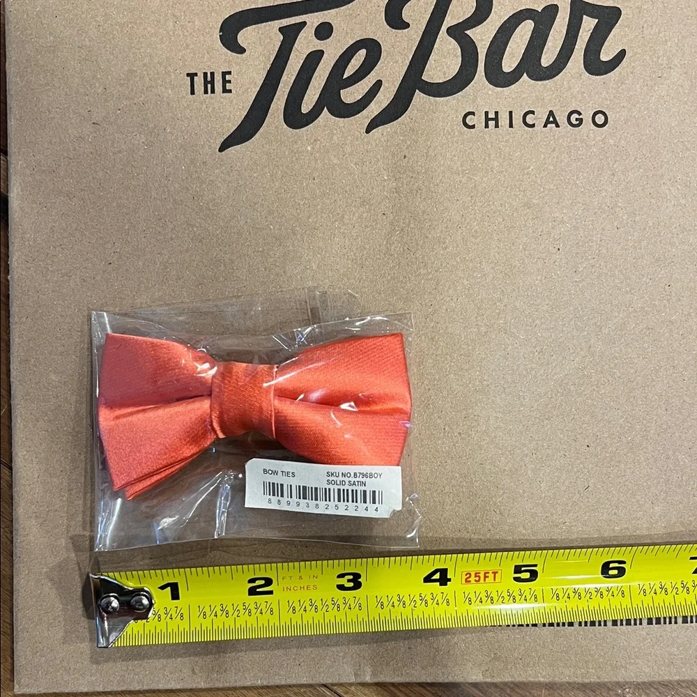 The Tie Bar Vibrant Orange Bow Tie